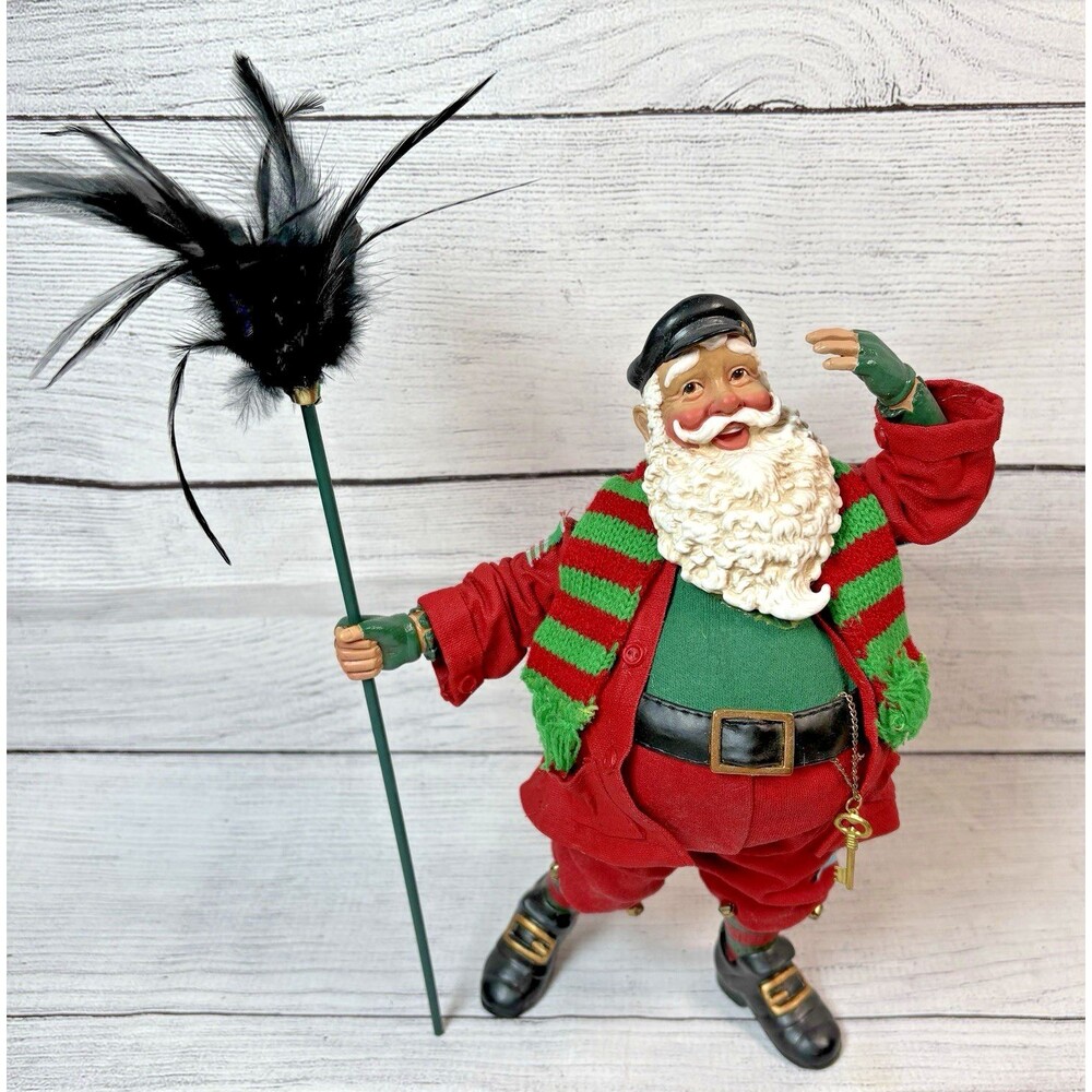 Vtg Possible Dreams Clothtique Clean Sweep Santa Christmas 1998 Chimney Holiday